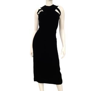 Vintage B Siegel Black Cutout Choker Dress size XS